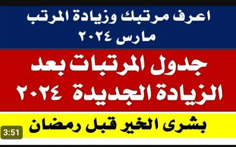 ‘‘ توضيح هام ‘‘ حقيقة تبكير موعد صرف مرتبات شهر مارس 2024 بعد الزيادة الجديدة