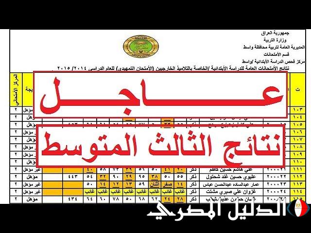 مبروك للجميع.. رابط الاستعلام عن نتائج الثالث متوسط 2024 الدور الاول عبر موقع نتائجنا